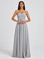 A-line Sweetheart Pleated Floor-Length Chiffon Bridesmaid Dress