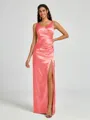 A-line/Princess Silk Like Satin V-neck Sleeveless Floor-Length Bridesmaid Dress