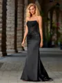 Sheath Straight Appliques Lace Sweep Train Silk Like Satin Corset Porm Dress