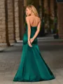 Sheath Sweetheart Pleated Sweep Train Silk Like Satin Porm Dress