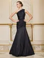 Trumpet/Mermaid One-Shoulder Floor-Length Taffeta Bridesmaid Dresses With Ruffles