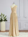 A-Line/Princess One-Shoulder Floor-Length Jersey Bridesmaid Dresses with Leg Slit