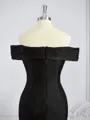 Sheath/Column Off-the-Shoulder Sweep Train Jersey Bridesmaid Dresses
