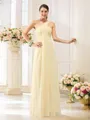 A-line/Princess One-Shoulder Floor-Length Chiffon Bridesmaid Dresses