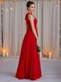 A-line/Princess Halter Floor-Length Chiffon Bridesmaid Dresses