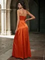 A-line/Princess Spaghetti Straps Floor-Length Silk Like Satin Bridesmaid Dress