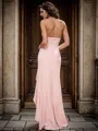 A-line/Princess Halter Floor-Length Stretch Crepe Bridesmaid Dress