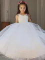 A-Line/Princess Sweetheart Floor-Length Tulle Flower Girl Dresses With Bow