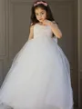 A-Line/Princess Sweetheart Floor-Length Tulle Flower Girl Dresses With Bow