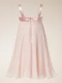 A-Line/Princess Straps Tea-Length Chiffon Flower Girl Dresses With Flower