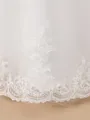 Ball Gown V-neck Sweep Train Tulle Flower Girl Dresses With Lace