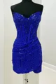 Sheath Velvet Sequins Sweetheart Sleeveless Short/Mini Homecoming Dress