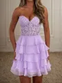 A-line tulle Sweetheart Sleeveless Short/Mini Homecoming Dress