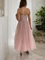 A-Line/Princess Spaghetti Straps Ankle-Length Homecoming Dress