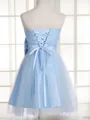 A-Line/Princess Strapless Short/Mini Tulle Homecoming Dress With Bow