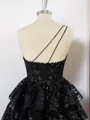 Ball-Gown Tulle One-Shoulder Appliques Lace Corset Short/Mini Homecoming Dress