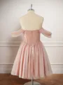 A-line Off-the-Shoulder Sequin Corset Short/Mini Homecoming Dress