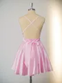 A-line Silk Like Satin V-neck Bow Short/Mini Homecoming Dress