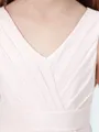 A-Line/Princess V-neck Floor-Length Chiffon Junior Bridesmaid Dresses With Pleated