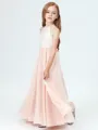 A-Line/Princess Halter Ankle-Length Chiffon Junior Bridesmaid Dresses