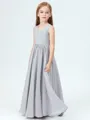 A-Line/Princess V-neck Ankle-Length Chiffon Junior Bridesmaid Dresses