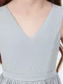 A-Line/Princess V-neck Ankle-Length Chiffon Junior Bridesmaid Dresses