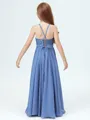 A-Line/Princess Halter Floor-Length Chiffon Junior Bridesmaid Dresses