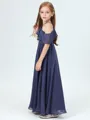 A-Line/Princess Halter Ankle-Length Chiffon Junior Bridesmaid Dresses With Ruffles