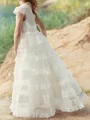 A-line Scoop Flower Ankle-Length Tulle Flower Girl Dress