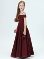 A-Line/Princess Spaghetti Straps Floor-Length Chiffon Junior Bridesmaid Dresses
