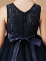 Ball Gown Scoop Ankle-Length Tulle Junior Bridesmaid Dresses With Belt/Sash