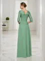 A-Line/Princess V-neck Floor-Length Chiffon Mother of the Bride Dresses With Lace