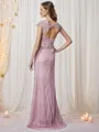 Sheath/Column High Neck Floor-Length Silk Like Satin Mother of the Bride Dresses With Lace