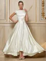 A-Line/Princess Scoop Floor-Length Satin Mother of the Bride Dresses With Beading