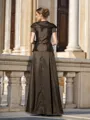 A-Line/Princess V-neck Floor-Length Taffeta Mother of the Bride Dresses With Bow