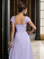 A-Line/Princess Straps Asymmetrical Chiffon Mother of the Bride Dresses With Beading