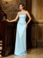 Sheath/Column Strapless Floor-Length Satin Mother of the Bride Dresses