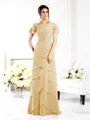 Sheath/Column V-neck Floor-Length Chiffon Mother of the Bride Dresses
