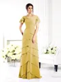 Sheath/Column V-neck Floor-Length Chiffon Mother of the Bride Dresses