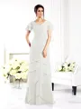 Sheath/Column V-neck Floor-Length Chiffon Mother of the Bride Dresses