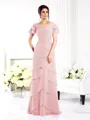 Sheath/Column V-neck Floor-Length Chiffon Mother of the Bride Dresses
