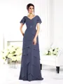 Sheath/Column V-neck Floor-Length Chiffon Mother of the Bride Dresses