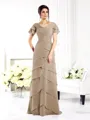 Sheath/Column V-neck Floor-Length Chiffon Mother of the Bride Dresses