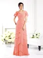 Sheath/Column V-neck Floor-Length Chiffon Mother of the Bride Dresses