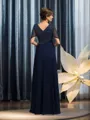 A-Line/Princess V-neck Floor-Length Chiffon Mother of the Bride Dresses