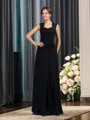 A-Line/Princess Straps Floor-Length Chiffon Mother of the Bride Dresses With Flower