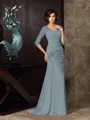 Trumpet/Mermaid Sweetheart Sweep Train Chiffon Mother of the Bride Dresses