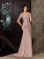 Trumpet/Mermaid Sweetheart Sweep Train Chiffon Mother of the Bride Dresses