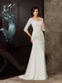Trumpet/Mermaid Sweetheart Sweep Train Chiffon Mother of the Bride Dresses