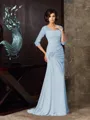 Trumpet/Mermaid Sweetheart Sweep Train Chiffon Mother of the Bride Dresses